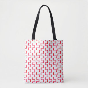 All-Over-Print Rotes geometrisches bemaltes Muster Tasche