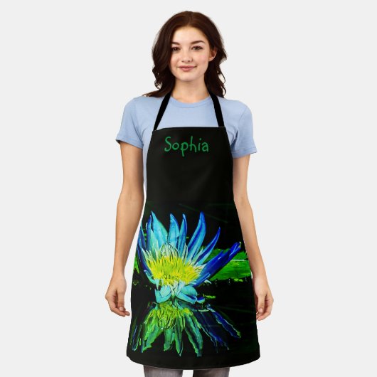 All-over-Print-Schürze "Black Lily" Schürze (Getragen)