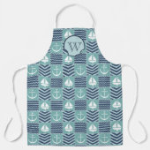 All-over-Print-Schürze für Nautic Quilt Schürze (Vorderseite)