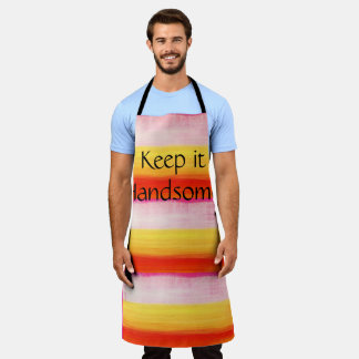 All Over Print Schürze Keep it Handsome Stripe