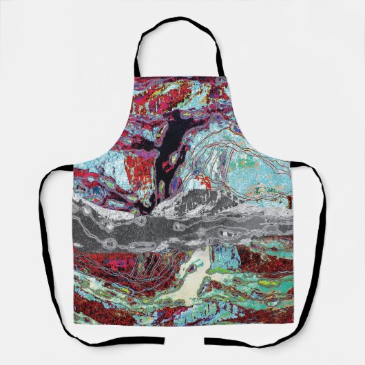 All‑Over Print Schürze – Strata Pulse (Vorderseite)