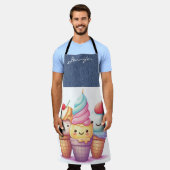 All-over-Print-Schürze von Eiscreme-Con Schürze (Getragen)