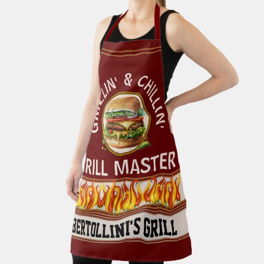 All-over-Print-Schürze von Grillin und Chillin Schürze (InSitu)