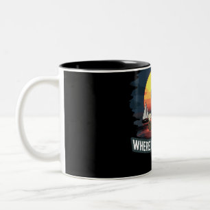 All-Over Print Schürze Wo ist der Kai, wo ist d Zweifarbige Tasse