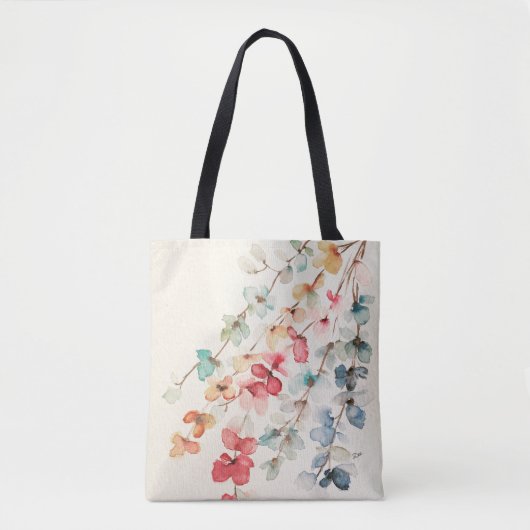 All-Over-Print-Tasche für Floral Waterfail Tasche (Vorderseite)