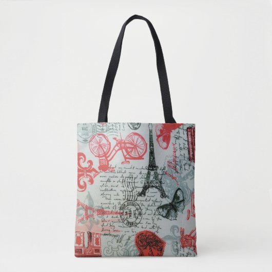 All-Over-Print-Tasche "Paris Style" Tasche (Vorderseite)