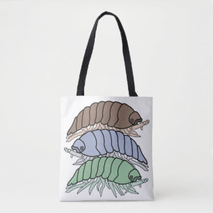 All-Over-Tasche - 3 Rollasseln (weiß) Tasche