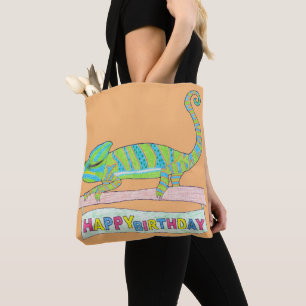 All-Over-Tasche - Geburtstags-Chamäleon (orange) Tasche