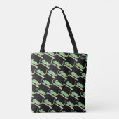 All-Over-Tasche - Green Chameleon (Muster schwarz) Tasche (Rückseite)