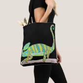 All-Over-Tasche - Green Chameleon (schwarz) Tasche (Von Nahem)