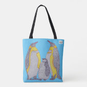 All-Over-Tasche - Pinguin-Familie (hellblau) Tasche (Rückseite)