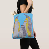 All-Over-Tasche - Pinguin-Familie (hellblau) Tasche (Von Nahem)