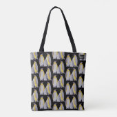 All-Over-Tasche - Pinguin-Familie (schwarz Muster) Tasche (Rückseite)