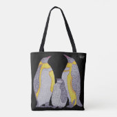 All-Over-Tasche - Pinguin-Familie (schwarz) Tasche (Rückseite)