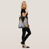 All-Over-Tasche - Pinguin-Familie (schwarz) Tasche (Am Model)
