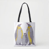 All-over-Tasche - Pinguin-Familie (weiß) Tasche (Vorderseite)