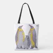 All-over-Tasche - Pinguin-Familie (weiß) Tasche (Rückseite)