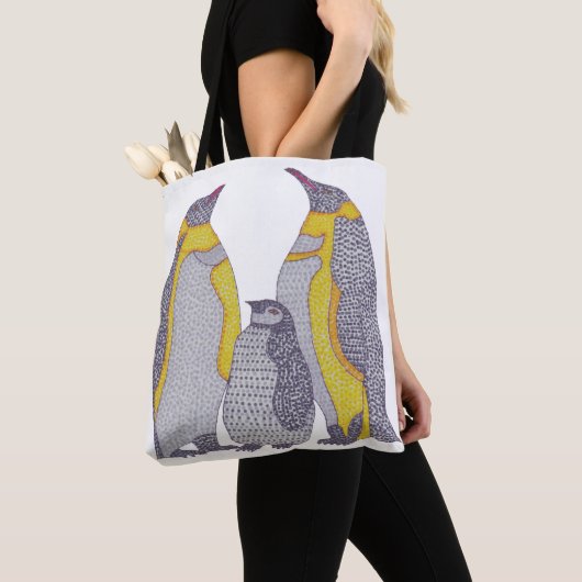 All-over-Tasche - Pinguin-Familie (weiß) Tasche (Von Nahem)