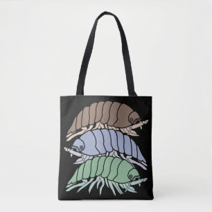 All-Over Tote - 3 Rollasseln (schwarz) Tasche