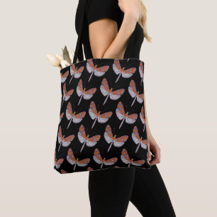 All-Over Tote - Ailanthus-Motte (schwarzes Muster) Tasche