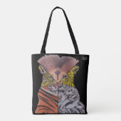 All-Over Tote - Große Katzen (schwarz) Tasche (Rückseite)