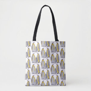 All-Over Tote - Pinguinfamilie (Muster weiß) Tasche