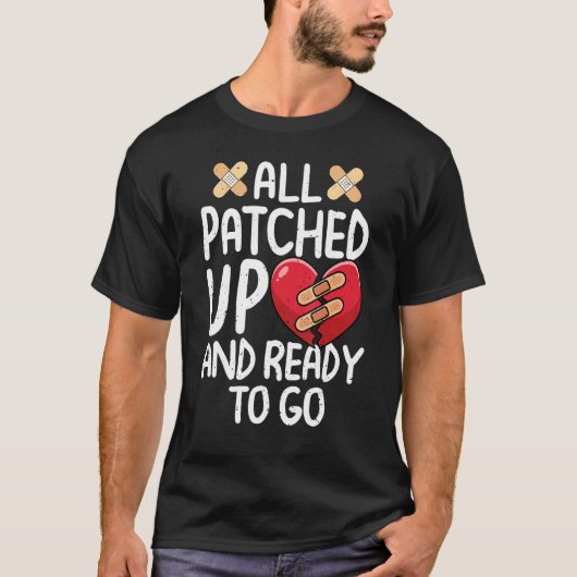 All Patched Up Open Heart Surgery Recovery Survivo T-Shirt (Vorderseite)