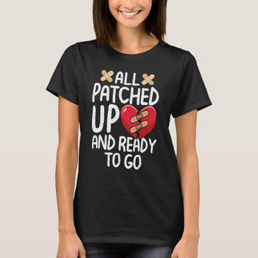 All Patched Up Open Heart Surgery Recovery Survivo T-Shirt (Vorderseite)