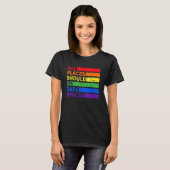 All Places Should Be Safe Spaces Gay Pride Ally LG T-Shirt (Vorne ganz)