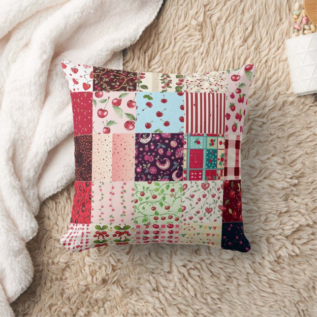 All Red Cherry Cheat Quilt Muster 2025 Kissen (Decke)