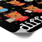 All Reindeer Communicate Differently Xmas Autism A Poster (Ecke)