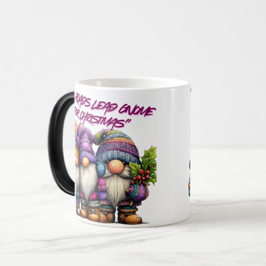 All Roads Lead Gnome For Christmas Verwandlungstasse (Vorderseite Links)