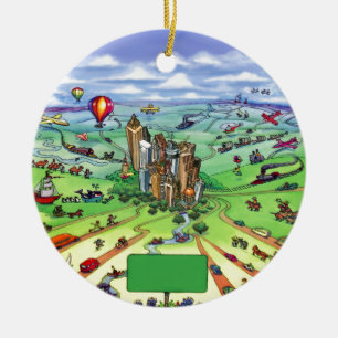 All Roads lead to Atlanta Georgia Keramik Ornament