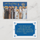 All Saints’ Day Catholic Prayer Card Platzkarte (Vorne/Hinten)