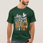 All Saints Day Catholic St Joseph Mary Therese Mic T-Shirt (Vorderseite)