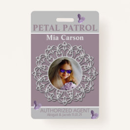 All Season Lilac Petal Patrol Flower Girl Abzeiche Ausweis