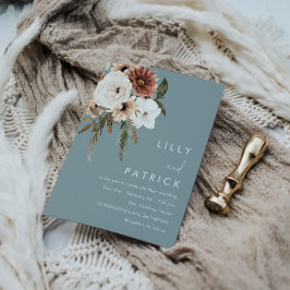 All Seasons Boho Floral Wedding Einladung