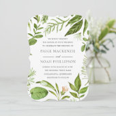 All Seasons Greenerity Wedding Einladung (Stehend Vorderseite)