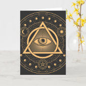 All Seeing Eye Blank Karte (Gelbe Blume)