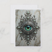 All Seeing Eye Brooch Card Dankeskarte (Vorne/Hinten)