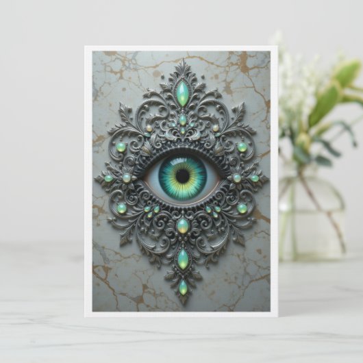 All Seeing Eye Brosche Karte (Stehend Vorderseite)