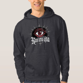 All Seeing Eye Kanarakita Occult Gothic Script Hoodie