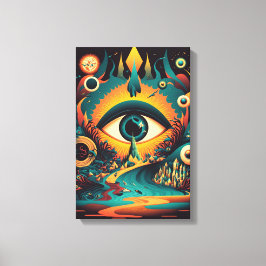All Seeing Eye Leinwanddruck | Psychedelische Kuns