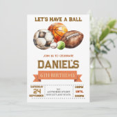 All Sports Let's Have a Ball Boy Birthday (Stehend Vorderseite)