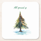 All spruced up rechteckiger pappuntersetzer (Vorderseite)