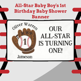 All-Star Baby Boy's 1. Geburtstagsdusche Banner