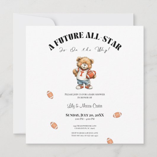 All-Star Baby Shower Invite | Future All-Star Einladung (Vorderseite)