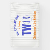 All-Star Baseball 2. Geburtstag Banner (Vertikal)