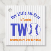 All-Star Baseball 2. Geburtstag Geschenkanhänger (Vorderseite)