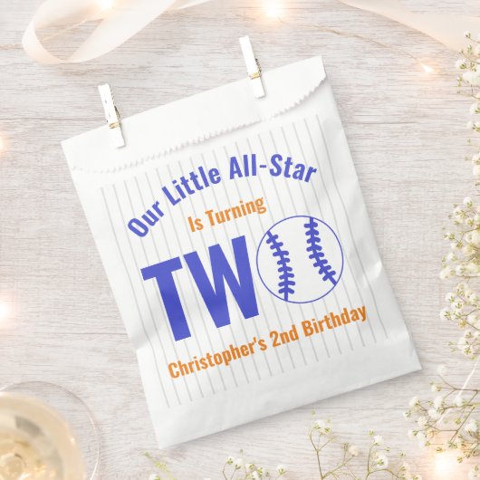 All-Star Baseball 2. Geburtstag Geschenktütchen (Ausgeschnitten)